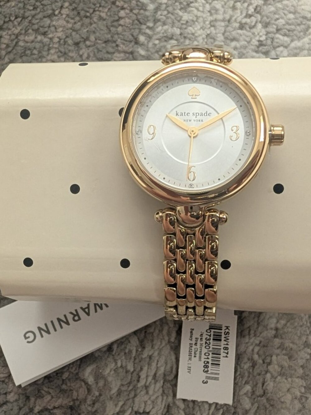 kate spade gracie round two tone watch